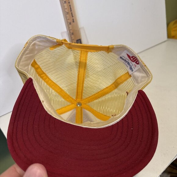 Vintage 80s Washington Redskins NFL Trucker Hat Adult Made In USA Lucky Stripe - Picture 9 of 16